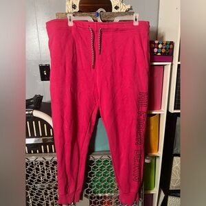 Tommy Hilfiger Pink Track Pants with Tapered Cuffs